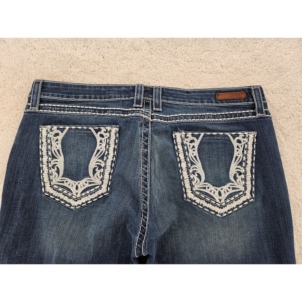 Wrangler Rock 47 Womens Ultra Low Rise Bootcut Jeans Dark Wash 32x34 NWT - Picture 4 of 12